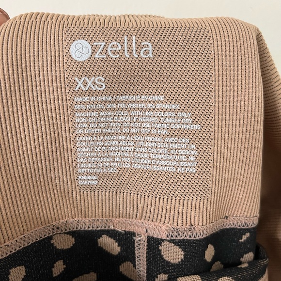 ZELLA Animal Print Elevate Seamless Tank Top Bra & Leggings Matching Set XXS - Picture 10 of 10